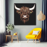 Painting by Numbers Highland Cow Head